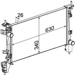 Chladič motora MAHLE CR 1130 000P - obr. 1