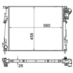 Chladič motora MAHLE CR 1237 000S