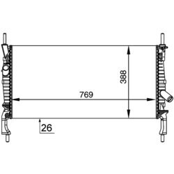 Chladič motora MAHLE CR 1362 000P - obr. 1