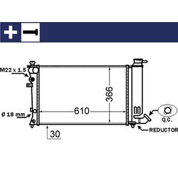 Chladič motora MAHLE CR 1431 000S