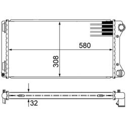 Chladič motora MAHLE CR 1444 000S