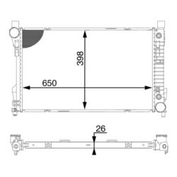 Chladič motora MAHLE CR 1604 000S - obr. 1