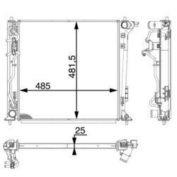 Chladič motora MAHLE CR 1979 000P - obr. 1