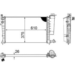 Chladič motora MAHLE CR 2206 000S - obr. 1