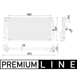 Chladič motora MAHLE CR 2321 000P - obr. 1