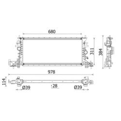 Chladič motora MAHLE CR 2699 000P