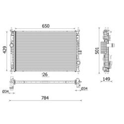 Chladič motora MAHLE CR 2710 000P