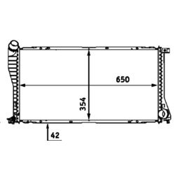 Chladič motora MAHLE CR 288 000P - obr. 1