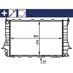 Chladič motora MAHLE CR 358 000S