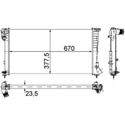 Chladič motora MAHLE CR 433 000P - obr. 1