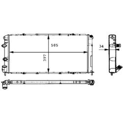 Chladič motora MAHLE CR 434 000S