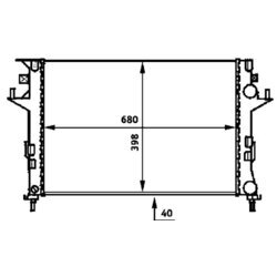 Chladič motora MAHLE CR 460 000P - obr. 1