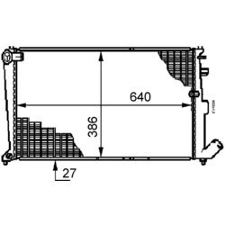 Chladič motora MAHLE CR 586 000S - obr. 1