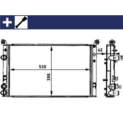 Chladič motora MAHLE CR 645 000S