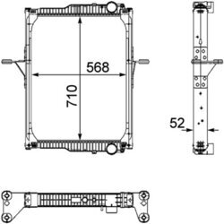 Chladič motora MAHLE CR 822 000P - obr. 3