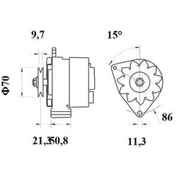 Alternátor MAHLE MG 130 - obr. 1