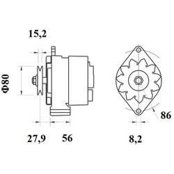 Alternátor MAHLE MG 278 - obr. 4