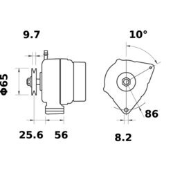 Alternátor MAHLE MG 534 - obr. 1