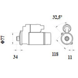 Štartér MAHLE MS 1152 - obr. 1