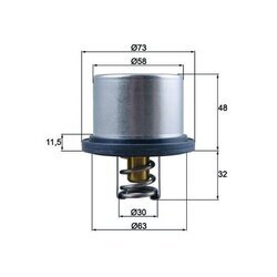 Termostat chladenia MAHLE THD 5 75