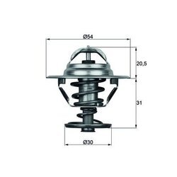 Termostat chladenia MAHLE TX 10 88D - obr. 2