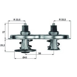 Termostat chladenia MAHLE TX 33 88D