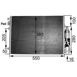 Kondenzátor klimatizácie MAHLE AC 303 000S - obr. 1