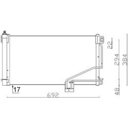 Kondenzátor klimatizácie MAHLE AC 347 001S - obr. 1