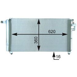 Kondenzátor klimatizácie MAHLE AC 433 000P - obr. 2