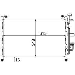 Kondenzátor klimatizácie MAHLE AC 609 000S - obr. 1