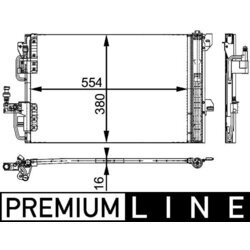 Kondenzátor klimatizácie MAHLE AC 665 000P