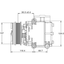 Kompresor klimatizácie MAHLE ACP 1337 000P - obr. 1