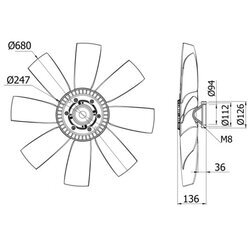 Ventilátor chladenia motora MAHLE CFF 430 000S - obr. 1