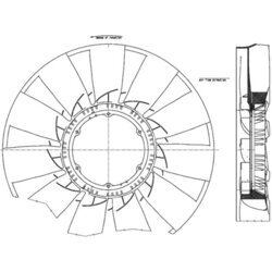 Koleso ventilátora chladenia motora MAHLE CFW 56 000P - obr. 1