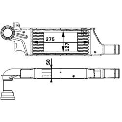 Chladič plniaceho vzduchu MAHLE CI 61 000P - obr. 1