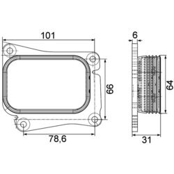 Chladič motorového oleja MAHLE CLC 111 000P - obr. 2