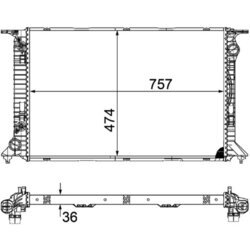 Chladič motora MAHLE CR 1133 000P