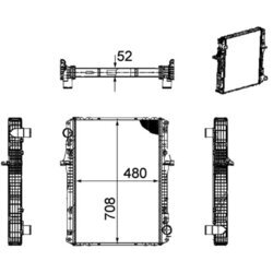 Chladič motora MAHLE CR 1170 000P - obr. 3