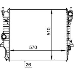 Chladič motora MAHLE CR 1360 000P - obr. 3