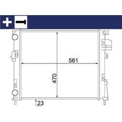 Chladič motora MAHLE CR 1504 000S - obr. 2