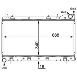 Chladič motora MAHLE CR 1561 000S - obr. 1