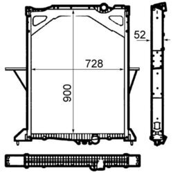 Chladič motora MAHLE CR 1915 000P - obr. 1