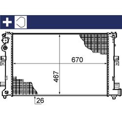 Chladič motora MAHLE CR 206 000S