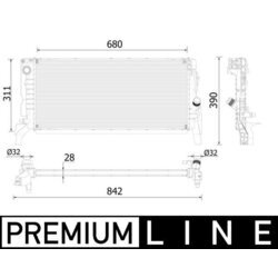 Chladič motora MAHLE CR 2311 000P - obr. 1