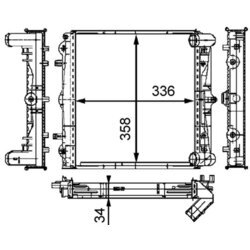 Chladič motora MAHLE CR 383 000S - obr. 12