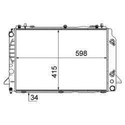 Chladič motora MAHLE CR 416 000S