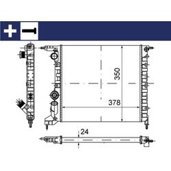 Chladič motora MAHLE CR 615 000S