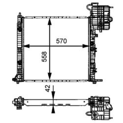 Chladič motora MAHLE CR 680 000P - obr. 1