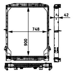 Chladič motora MAHLE CR 706 000P - obr. 3