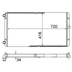 Chladič motora MAHLE CR 829 000S